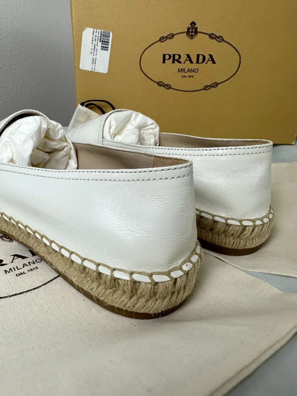 Prada Leather Espadrilles (NIB) Size 42